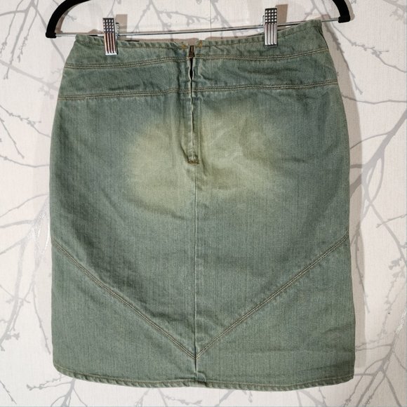 American Eagle Retro Stone Wash Denim Pencil Skirt - Picture 2 of 3